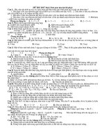 ĐỀ THI THỬ ĐAH SỐ 5 MÔN SINH HỌC