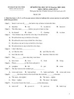 Đề Kiểm Tra Học Kỳ II Lớp 12 và Mã 4