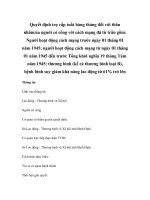 Quyết định trợ cấp tuất hàng tháng đối với thân nhâncủa người có công với cách mạng docx