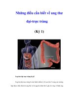Những điều cần biết về ung thư đại-trực tràng (Kỳ 1) pptx