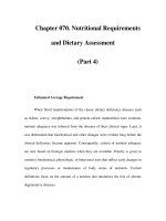 Chapter 070. Nutritional Requirements and Dietary Assessment (Part 4) potx
