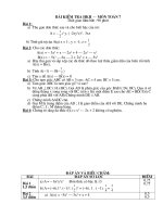 Đê và đáp án thi HKII - Toán 7