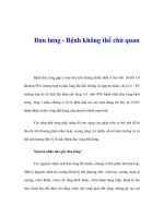 Đau lưng - Bệnh không thể chủ quan pptx