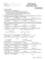 ĐỀ KS HÓA LỚP 11 KỲ 2 SỐ 2