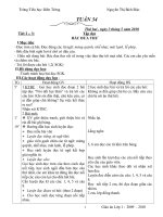 Giáo án lớp 1 tuần 34 cktkn 2 buổi Đào