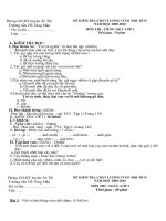 De KTDK cuoi K2 oan +TV lơp 2