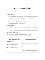 Giáo án Vật lý 12 - GIAO THOA SÓNG docx