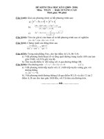 ĐỀ KIỂM TRA HKII ( NÂNG CAO)