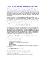 Cấu tạo các cảm biến nhiệt thường dùng trong HVAC ppsx