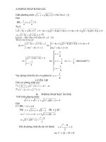 Một số cách giải PT vô tỉ