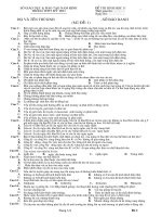 DE THI SINH HOC 11 TAM TUAN HOC KI II