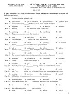Đề Kiểm Tra Học Kỳ II Lớp 12 và Mã 3