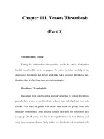 Chapter 111. Venous Thrombosis (Part 3) potx