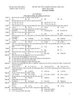 Đề thi thử Tn 2010