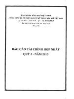 báo cáo tài chính hợp nhất quý iii 2013 tổng công ty cổ phần dịch vụ kỹ thuật dầu khí việt nam