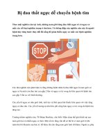 Bị đau thắt ngực dễ chuyển bệnh tim doc