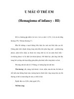 U MÁU Ở TRẺ EM (Hemagioma of infancy - HI) ppsx