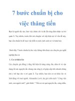 7 bước chuẩn bị cho việc thăng tiến pot