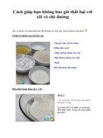 Cách giúp bạn không bao giờ thất bại với xôi vò chè đường pdf