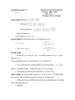 Đề thi thử vào lớp 10 2009 2010