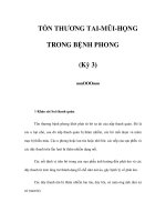 TỔN THƯƠNG TAI-MŨI-HỌNG TRONG BỆNH PHONG (Kỳ 3) docx