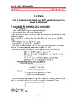 CHƯƠNG III: LỰA CHỌN PHƠNG ÁN CUNG CẤP ĐIỆN MẠNG ĐỘNG LỰC VÀ MẠNG CHIẾU SÁNG potx