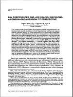 Tài liệu tiếng anh tham khảo pay preferences and job search