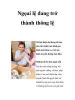 Ngọai lệ đang trở thành thông lệ pps