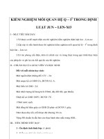 Giáo án Vật lý lớp 9 - KIỂM NGHIỆM MỐI QUAN HỆ Q ~ I2 TRONG ĐỊNH LUẬT JUN – LEN-XƠ docx