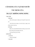 CÂN BẰNG CỦA VẬT RẮN DƯỚI TÁC DỤNG CỦA BA LỰC KHÔNG SONG SONG docx