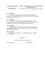 Chọn HSG Tinh Vinh Phuc -Sử 9-2010