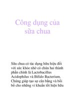Công dụng của sữa chua ppsx