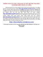 Bộ Đề Thi ĐH Khối A [HOT}