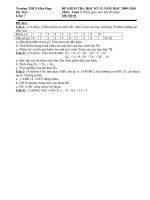 Đề kiểm tra học kỳ 2 năm học 2009-2010