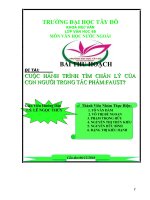 BÀI THU HOẠCH: CUỘC HÀNH TRÌNH TÌM CHÂN LÝ CỦA CON NGƯỜI TRONG TÁC PHẨM:FAUST ppt