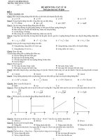 ĐỀ KIỂM TRA 45'''' LẦN 1