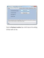 Sao lưu cài đặt Windows 7 Media Center với mcBackup- P2 pptx