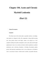 Chapter 104. Acute and Chronic Myeloid Leukemia (Part 12) docx