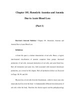 Chapter 101. Hemolytic Anemias and Anemia Due to Acute Blood Loss (Part 1) pptx