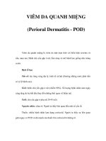 VIÊM DA QUANH MIỆNG (Perioral Dermatitis - POD) Viêm da quanh miệng là viêm da mặt mạn potx