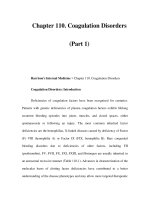 Chapter 110. Coagulation Disorders (Part 1) pot