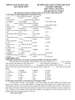Đề KT chất lượng HK II Anh