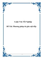 Đề tài Phương pháp tứ giác nội tiếp ppsx