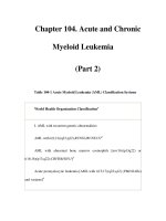 Chapter 104. Acute and Chronic Myeloid Leukemia (Part 2) pot