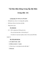 Giáo án Vật lý lớp 9 - Vật liệu điện dùng trong lắp đặt điện trong nhà (tt) docx