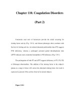 Chapter 110. Coagulation Disorders (Part 2) potx