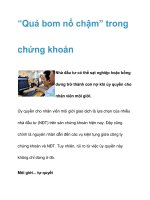 “Quả bom nổ chậm” trong chứng khoán pot