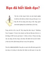 Bạn đã biết lãnh đạo? pps