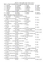 BÀI TẬP LUYỆN TẬP THEO CHƯƠNG TRÌNH SGK 9 (UNIT 9)