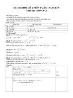 ĐỀ THI HK2 TOAN 10 CƠ BẢN (CỰC HAY)